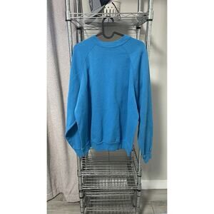 Vintage Tutlex Crewneck Sweater blank blue mens size xlarge 20"x25